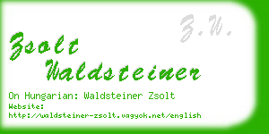 zsolt waldsteiner business card